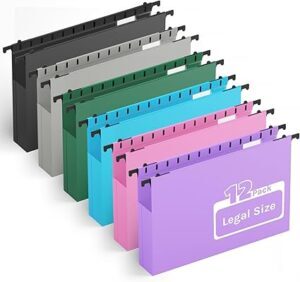 Ansook Plastic Legal Hanging File Folders 12pk